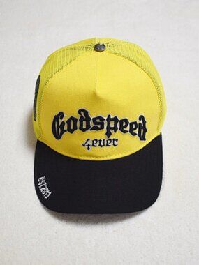 Godspeed 4ever Yellow and Black Trucker Hat